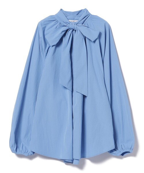 BEAMS HEART（ビームスハート）の「ボウタイセット ノーカラー ブラウス（シャツ/ブラウス・レディース・チャコールグレー/ホワイト系その他5/サックスブルー・FREE）」の19枚目の写真