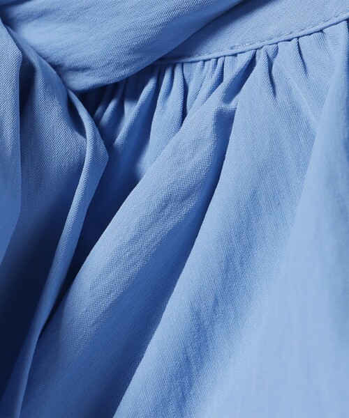 BEAMS HEART（ビームスハート）の「ボウタイセット ノーカラー ブラウス（シャツ/ブラウス・レディース・チャコールグレー/ホワイト系その他5/サックスブルー・FREE）」の20枚目の写真