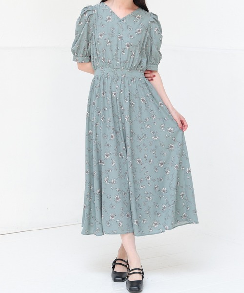 Honeys（ハニーズ）の「後リボンワンピース（ワンピース・レディース・ベージュ系その他/グレー系その他/グリーン系その他・3L/LL/L/M/S）」の19枚目の写真