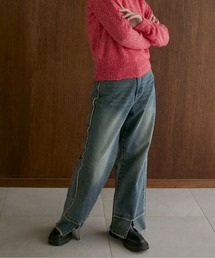 feepur | サイドフリンジスリットワイドデニム(デニムパンツ)