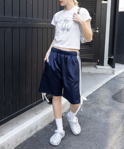 Midnight Move(ミッドナイトムーブ)の「Midnight Move/CUBIC T(Tシャツ/カットソー・レディース・ホワイト/ピンク/ブラック・FREE)」の4枚目の写真