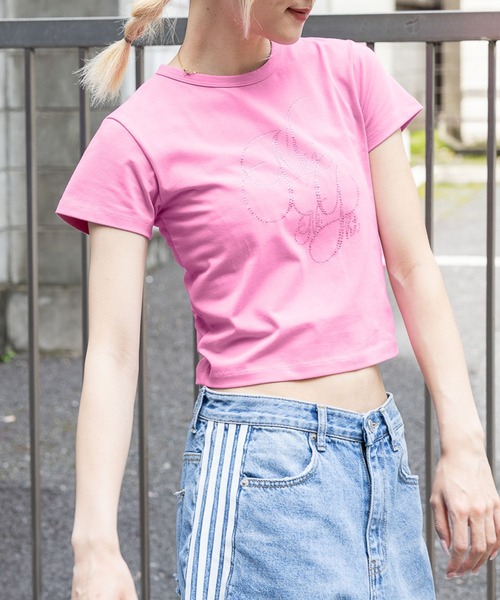 Midnight Move(ミッドナイトムーブ)の「Midnight Move/CUBIC T(Tシャツ/カットソー・レディース・ホワイト/ピンク/ブラック・FREE)」の13枚目の写真