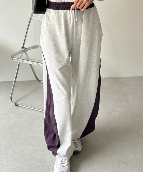 Ada.(エイダ)の「ナイロン スウェット ニッカパンツ(スウェットパンツ・レディース・ネイビー系/グレー系その他/パープル系その他・FREE)」の6枚目の写真