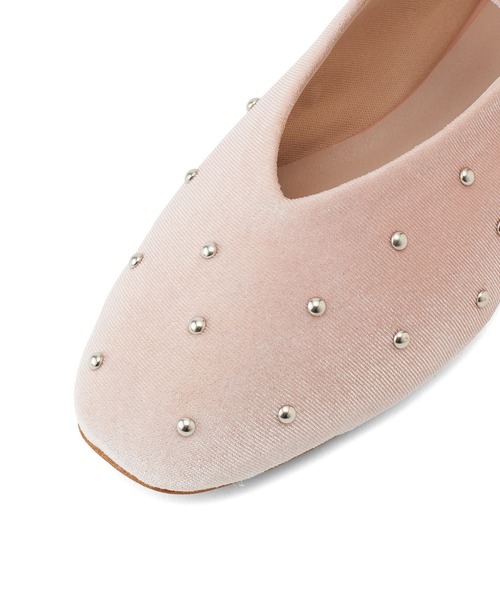 Juze（ジュゼ）の「スタッズメリージェーン（バレエシューズ・レディース・ブラック/ピンク・S/M/L）」の10枚目の写真