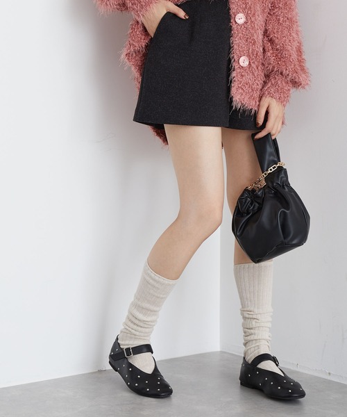 Juze（ジュゼ）の「スタッズメリージェーン（バレエシューズ・レディース・ブラック/ピンク・S/M/L）」の20枚目の写真