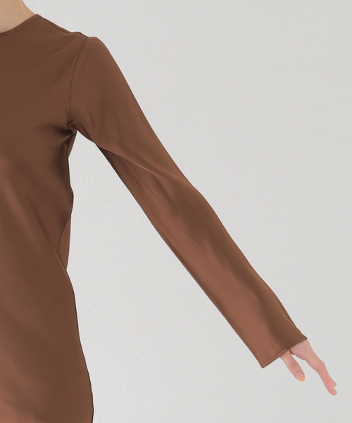 plage（プラージュ）の「BASERANGE/ベースレンジ DYDINE LONGSLEEVE ドレス（ワンピース・レディース・ブラウン・FREE）」の7枚目の写真