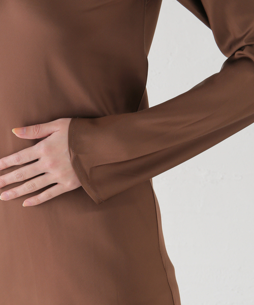 plage（プラージュ）の「BASERANGE/ベースレンジ DYDINE LONGSLEEVE ドレス（ワンピース・レディース・ブラウン・FREE）」の8枚目の写真