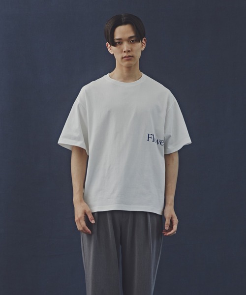 NANO universe(ナノユニバース)の「「Commonuse」ヴィンテージライク ”Flowers” Tシャツ(Tシャツ/カットソー・メンズ・ホワイト/チャコール・L/M)」の8枚目の写真