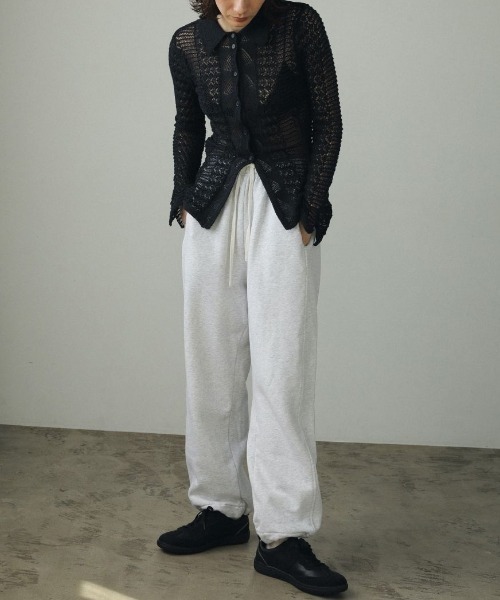 anuke（アンヌーク）の「anuke　Drawstring Sweat Pants ドローストリングスウェットパンツ/62420709（スウェットパンツ・レディース・グレー・36/38）」の2枚目の写真