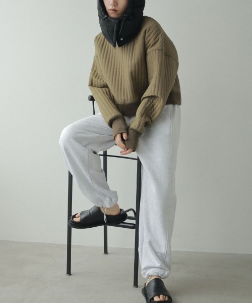 anuke（アンヌーク）の「anuke　Drawstring Sweat Pants ドローストリングスウェットパンツ/62420709（スウェットパンツ・レディース・グレー・36/38）」の11枚目の写真