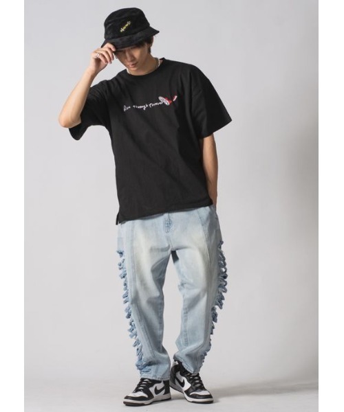 RE730(アールイーセブンサーティー)の「RE730 なみおくんスケボー ビッグシルエットTシャツ(Tシャツ/カットソー・メンズ・オフホワイト/ブラック・LARGE/MEDIUM/X-LARGE)」の11枚目の写真