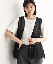 ◆チュールギャザーベスト【洗える】