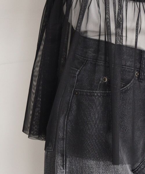 THE SHOP TK (ザ ショップ ティーケー )の「◆チュールギャザーベスト【洗える】(ベスト・レディース・オフホワイト/ブラック・99)」の8枚目の写真