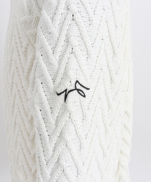 CALL&RESPONSE(コールアンドレスポンス)の「mpa3527-ヘリンボーン-ニットパーカー-サイセンタク(パーカー・メンズ・ベージュ/ホワイト・2/4/5)」の20枚目の写真