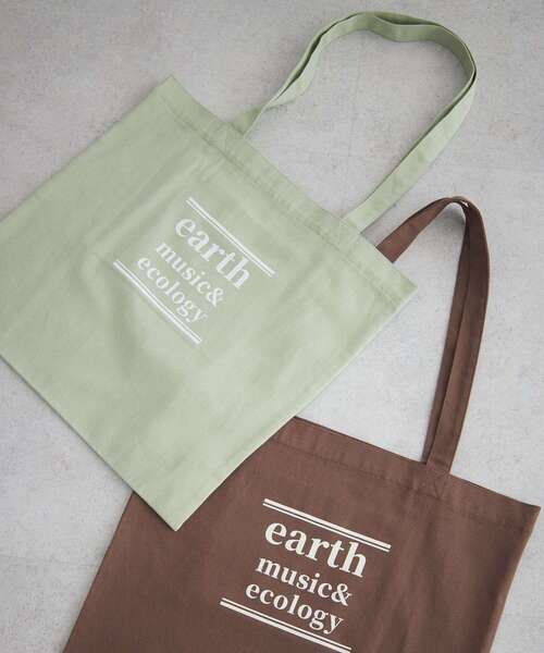 earth music&ecology(アースミュージックアンドエコロジー)の「バイカラーロゴトートバッグ(トートバッグ・レディース・ミント/ブラウン/ピンク/アイボリー/パープル・FREE)」の15枚目の写真
