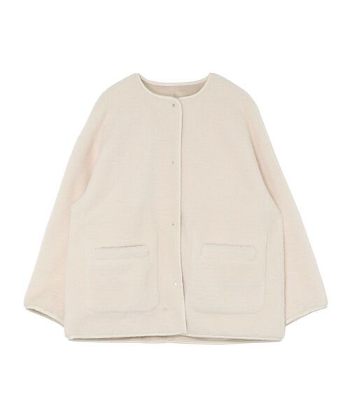 LAGUNAMOON(ラグナムーン)の「リバーシブルボアムートンブルゾン(ブルゾン・レディース・アイボリー/チャコールグレー・FREE)」の20枚目の写真