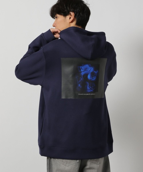 LAKOLE（ラコレ）の「バックプリントエアパーカー / 140616（パーカー・メンズ・ネイビー/ライトグレー/グレイッシュベージュ/ホワイト/グレー/ネイビー系・MEDIUM/X-LARGE/LARGE）」の2枚目の写真