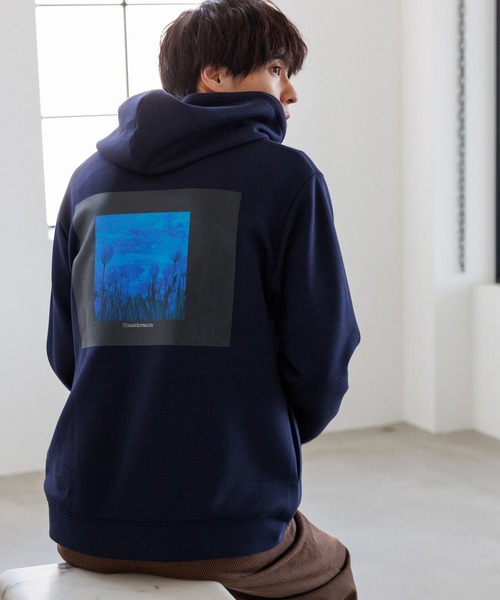 LAKOLE（ラコレ）の「バックプリントエアパーカー / 140616（パーカー・メンズ・ネイビー/ライトグレー/グレイッシュベージュ/ホワイト/グレー/ネイビー系・MEDIUM/X-LARGE/LARGE）」の6枚目の写真