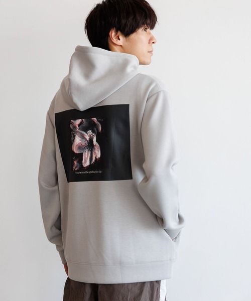 LAKOLE（ラコレ）の「バックプリントエアパーカー / 140616（パーカー・メンズ・ネイビー/ライトグレー/グレイッシュベージュ/ホワイト/グレー/ネイビー系・MEDIUM/X-LARGE/LARGE）」の4枚目の写真