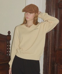 GIUNON | long sleeve v-neck knit / ロングスリーブVネックニット(ニット/セーター)