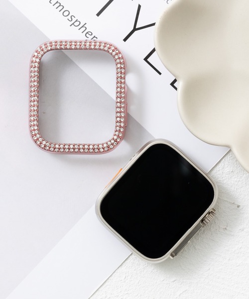 emonique(エモニーク)の「スマートウォッチケース Apple Watch カバー【41/45/49mm対応】(デジタル腕時計・レディース・ゴールド/プラチナム/ピンクゴールド/ピンク/レッド/クリア/ブルー/シルバー/ブラック・41/49/45)」の4枚目の写真