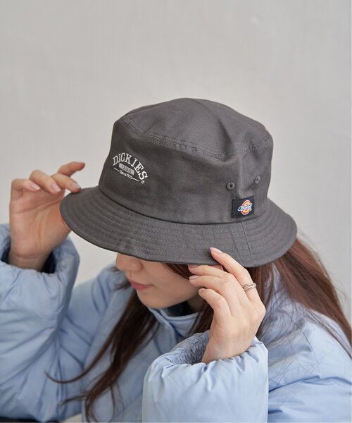 LBC(エルビーシー)の「Dickies ディッキーズ 刺繍ツイルバケットハット(ハット・レディース・チャコール/ネイビー/ベージュ・FREE)」の9枚目の写真