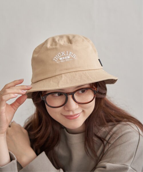 LBC(エルビーシー)の「Dickies ディッキーズ 刺繍ツイルバケットハット(ハット・レディース・チャコール/ネイビー/ベージュ・FREE)」の12枚目の写真