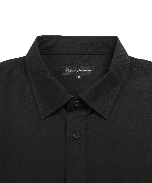 LUXSTYLE(ラグスタイル)の「無地レギュラーカラービッグ長袖シャツ(シャツ/ブラウス・メンズ・ホワイト/ブラック・FREE)」の4枚目の写真