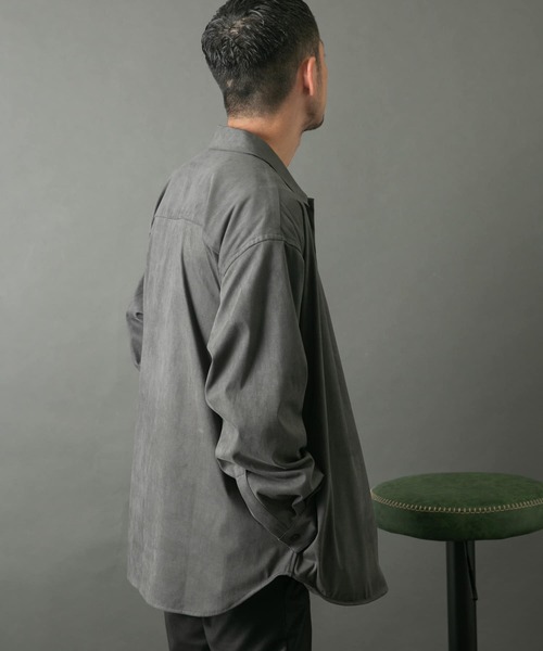 セール】『WEB限定』Fake Fabric起毛シャツジャケット（シャツ