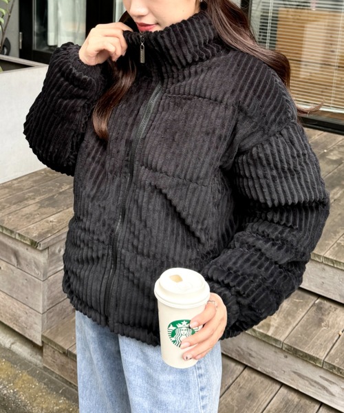  JEANS 【Sサイズ】 コーデュロイ ダウンジャケット ブラウン 2WAY シェア コーデュロイ ダウンジャケット（ダウンジャケット/コート