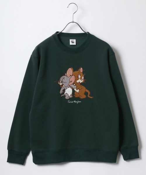 Tom&Jerry(トムアンドジェリー)の「Tom and Jerry/トムとジェリー 裏起毛 サガラ刺繍 クルーネック スウェットトレーナー レディース(スウェット・レディース・ベージュ/ブラウン/グレー/グレイッシュブルー/スミクロ/グリーン/アイボリー/レンガ・M/L)」の11枚目の写真