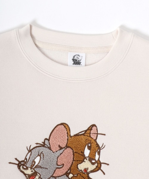 Tom&Jerry(トムアンドジェリー)の「Tom and Jerry/トムとジェリー 裏起毛 サガラ刺繍 クルーネック スウェットトレーナー レディース(スウェット・レディース・ベージュ/ブラウン/グレー/グレイッシュブルー/スミクロ/グリーン/アイボリー/レンガ・M/L)」の18枚目の写真