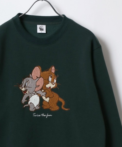 セール】Tom and Jerry/トムとジェリー 裏起毛 サガラ刺繍