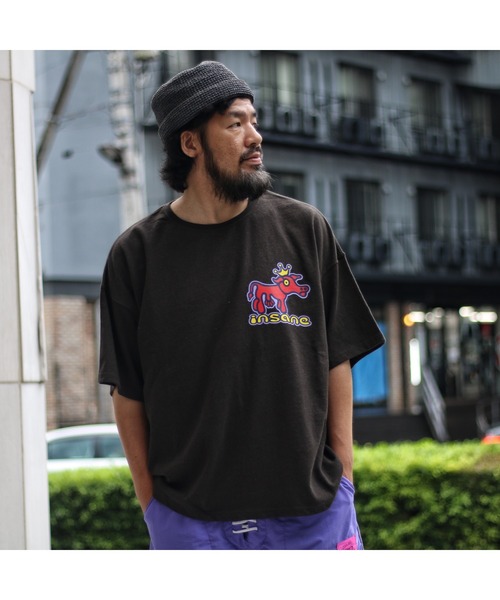 insane（インセイン）の「NATAL DESIGN HEMP TEE WIDE mad cow ver.（Tシャツ/カットソー・メンズ・ブラック/セージグリーン・M/L/XL）」の4枚目の写真