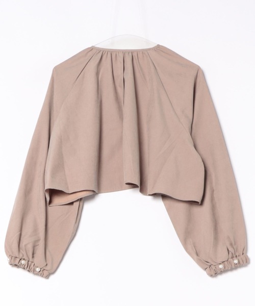 merrylatte（メリーラテ）の「袖パールフレアボレロブラウス（カーディガン/ボレロ・レディース・モカ・FREE）」の14枚目の写真