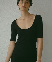 バックシャンボートネックTee