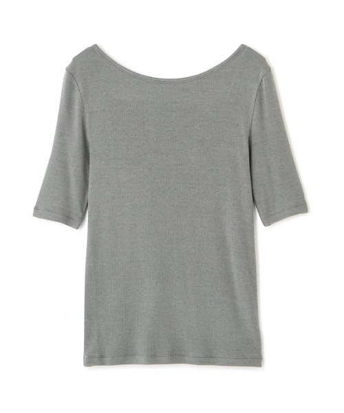 ETRE TOKYO（エトレトウキョウ）の「バックシャンボートネックTee（Tシャツ/カットソー・レディース・ブラック/オフホワイト/グレー・FREE）」の22枚目の写真