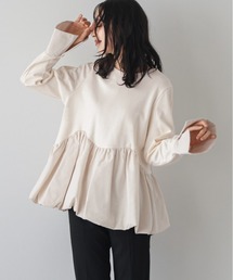 バルーンペプラムドッキングトップス