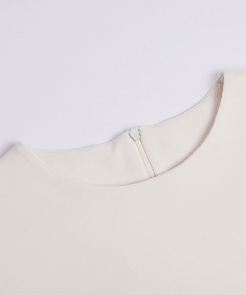 AMELY（エミリー）の「バルーンペプラムドッキングトップス（Tシャツ/カットソー・レディース・ブラック/杢グレー/ベージュ・フリー）」の19枚目の写真