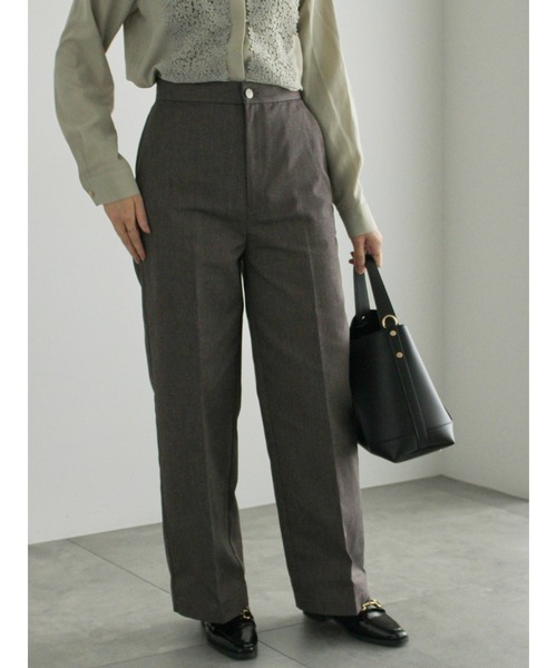 Te chichi（テチチ）の「センタープレス ローライズ スラックス（チノパンツ・レディース・カーキ/ブラック/ブラウン・マルチサイズ）」の6枚目の写真