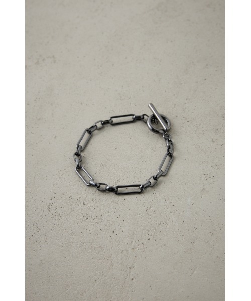 AZUL by moussy（アズールバイマウジー）の「ランダムスクエアチェーンブレスレット（ブレスレット・メンズ・ブラック/シルバー・FREE）」の5枚目の写真