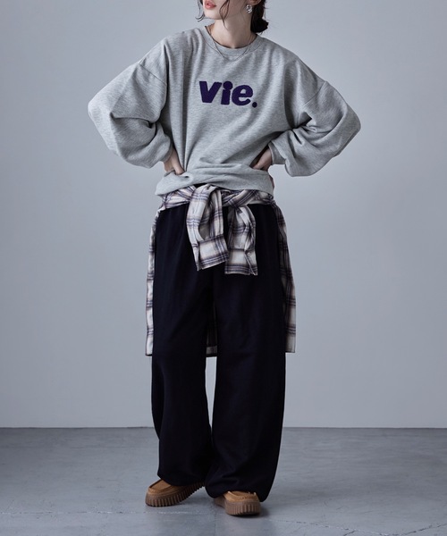 etoll.(エトル)の「パイル刺繍ロゴ裏起毛スウェット(スウェット・レディース・杢グレー/ネイビー/オートミール・FREE)」の8枚目の写真