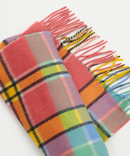 Joshua Ellis / プラッド カシミヤストール 25×180（ストール/ショール