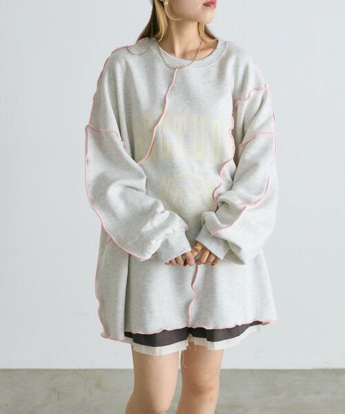 メロウ配色ロゴスウェット（Tシャツ/カットソー）｜w closet（ダブルクローゼット）