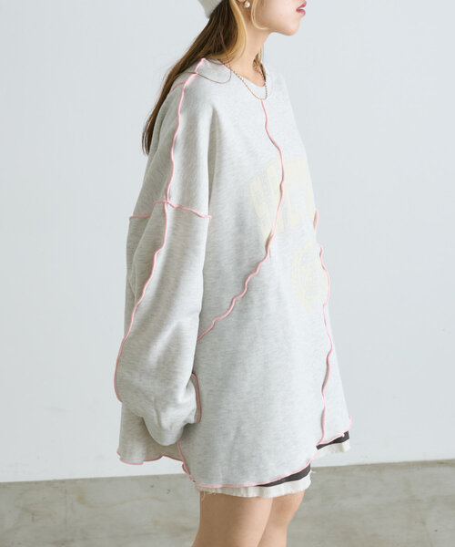 メロウ配色ロゴスウェット（Tシャツ/カットソー）｜w closet（ダブルクローゼット）