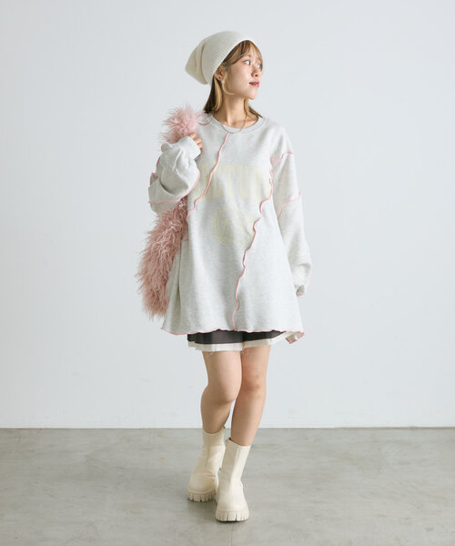メロウ配色ロゴスウェット（Tシャツ/カットソー）｜w closet（ダブルクローゼット）