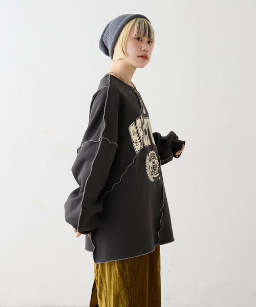 メロウ配色ロゴスウェット（Tシャツ/カットソー）｜w closet（ダブルクローゼット）