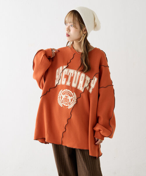 メロウ配色ロゴスウェット（Tシャツ/カットソー）｜w closet（ダブルクローゼット）