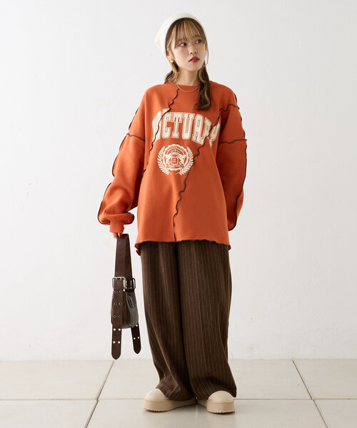 メロウ配色ロゴスウェット（Tシャツ/カットソー）｜w closet（ダブルクローゼット）