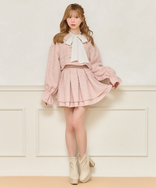 レア♡ビジューツイードジャケット ZARA - ザラ ZARA ビジュー ツイード ジャケット ステンカラー S